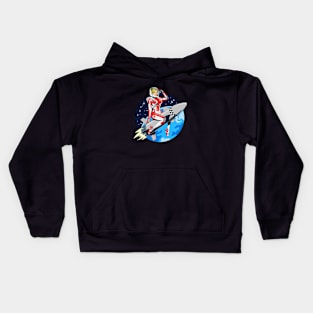 Super Rocket Girl Kids Hoodie